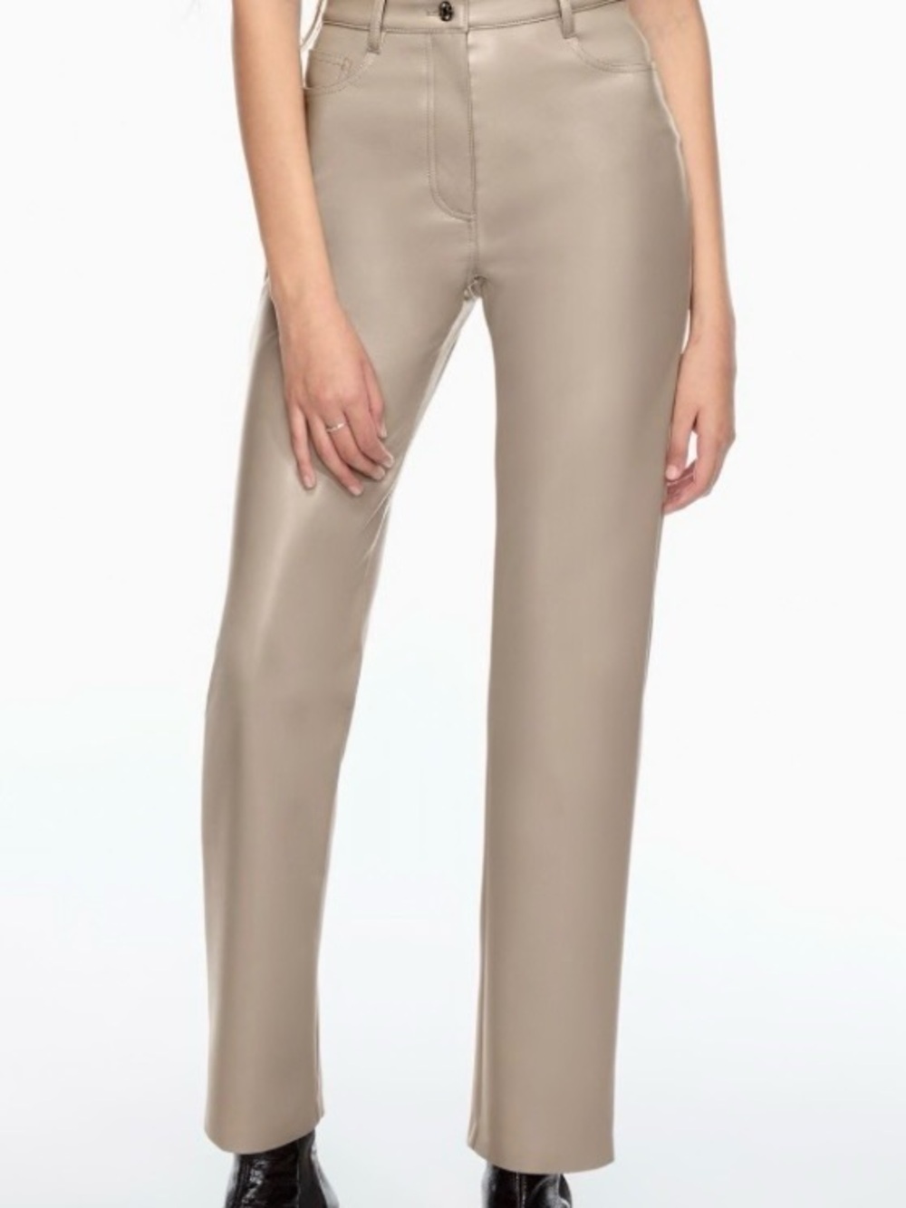 Aritzia Full Length Melina Pants - Beige / Size 4